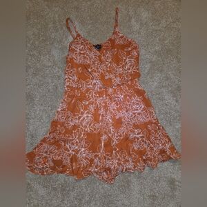 Matix Clothing Company Orange Floral Jumpsuit